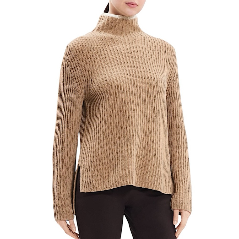 Theory Karenia Turtleneck Felted Wool Cashmere Sweater size P